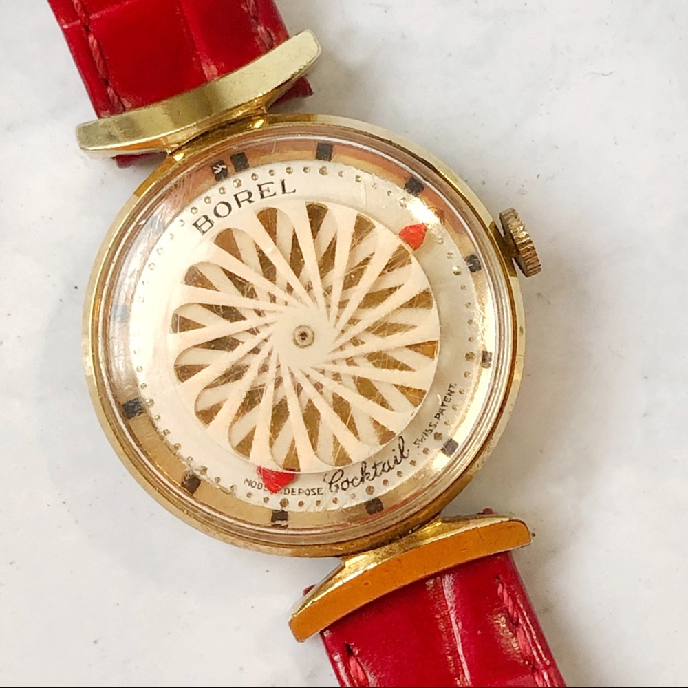 Vintage Ernest Borel Kaleidoscope Watch - WORKS!